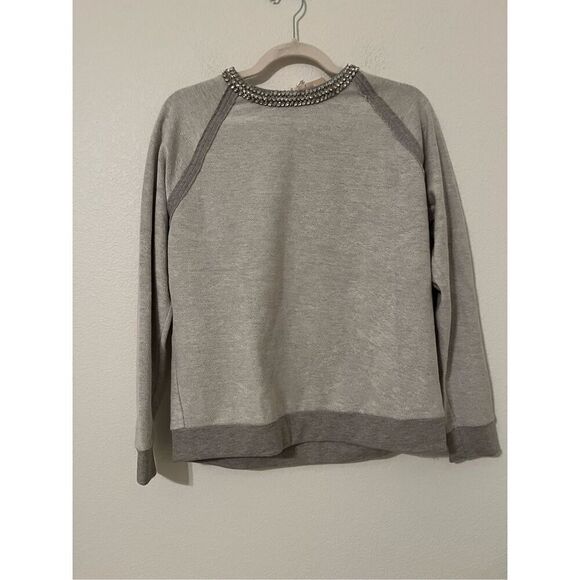 Haute Hippie Rhinestone Embellished Neck Sweatshirt $395 NEW NWT - Picture 2 of 10
